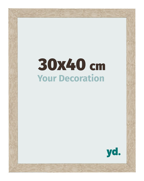 Fotolijst 30x40cm Sonoma Eiken MDF Bologna Voorzijde Maat | Yourdecoration.nl