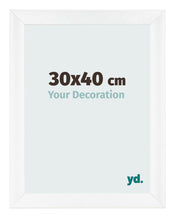 Fotolijst 30x40cm Wit Mat MDF Pisa Voorzijde Maat | Yourdecoration.nl