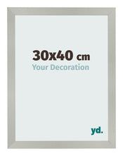 Fotolijst 30x40cm Zilver Mat MDF Bologna Voorzijde Maat | Yourdecoration.nl