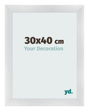 Fotolijst 30x40cm Zilver Mat MDF Pisa Voorzijde Maat | Yourdecoration.nl