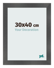 Fotolijst 30x40cm Zwart Mat MDF Pisa Voorzijde Maat | Yourdecoration.nl