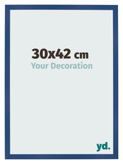 Fotolijst 30x42 cm Donkerblauw MDF Bologna Voorzijde Maat | Yourdecoration.nl