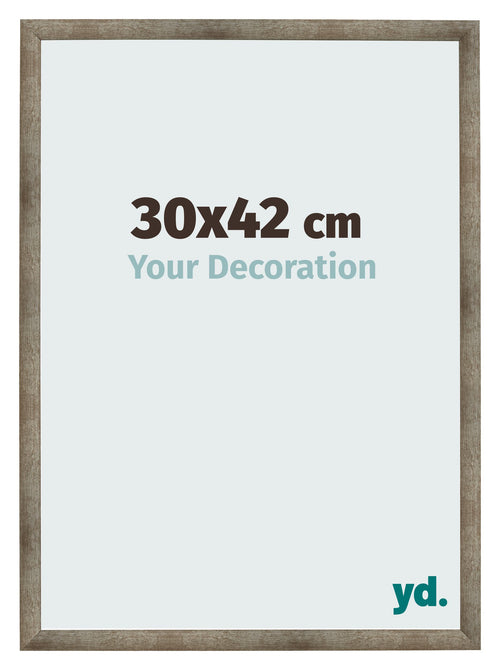 Fotolijst 30x42 cm Metaal Vintage MDF Bologna Voorzijde Maat | Yourdecoration.nl