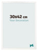 Fotolijst 30x42 cm Wit Hoogglans MDF Bologna Voorzijde Maat | Yourdecoration.nl