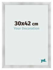 Fotolijst 30x42cm Aluminium Geborsteld MDF Pisa Voorzijde Maat | Yourdecoration.nl