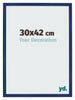 Fotolijst 30x42cm Donkerblauw Geveegd MDF Bologna Voorzijde Maat | Yourdecoration.nl