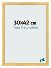 Fotolijst 30x42cm Goud Mat MDF Pisa Voorzijde Maat | Yourdecoration.nl