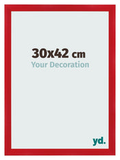 Fotolijst 30x42cm Rood MDF Pisa Voorzijde Maat | Yourdecoration.nl