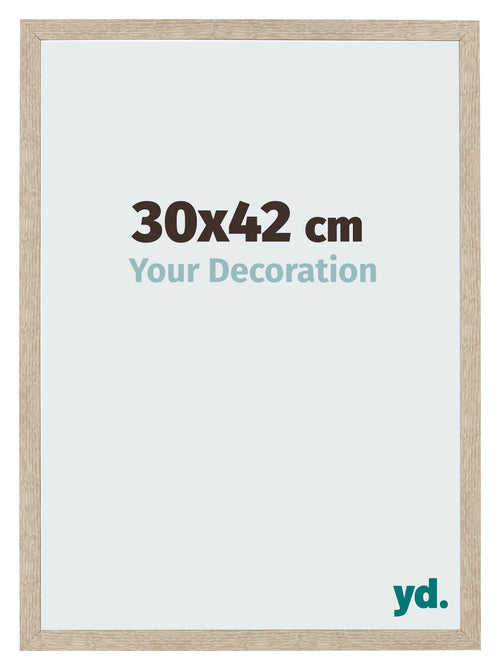 Fotolijst 30x42cm Sonoma Eiken MDF Bologna Voorzijde Maat | Yourdecoration.nl