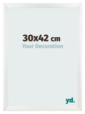 Fotolijst 30x42cm Wit Hoogglans MDF Pisa Voorzijde Maat | Yourdecoration.nl