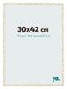 Fotolijst 30x42cm Wit Vintage MDF Bologna Voorzijde Maat | Yourdecoration.nl