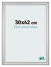 Fotolijst 30x42cm Zilver Mat MDF Lazio Voorzijde Maat | Yourdecoration.nl