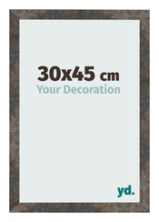 Fotolijst 30x45 cm Geoxideerd Metaal MDF Bologna Voorzijde Maat | Yourdecoration.nl