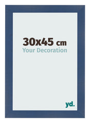 Fotolijst 30x45cm Donkerblauw Geveegd MDF Pisa Voorzijde Maat | Yourdecoration.nl