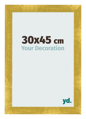Fotolijst 30x45cm Goud Vintage MDF Pisa Voorzijde Maat | Yourdecoration.nl