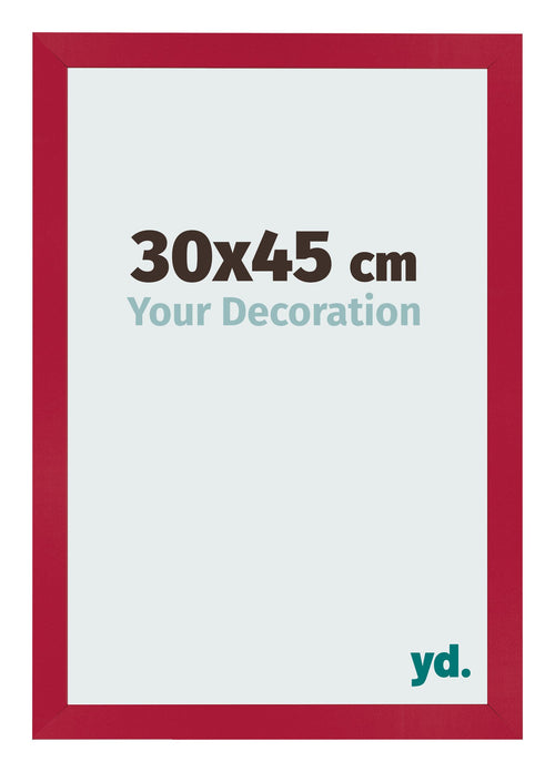 Fotolijst 30x45cm Rood MDF Bologna Voorzijde Maat | Yourdecoration.nl