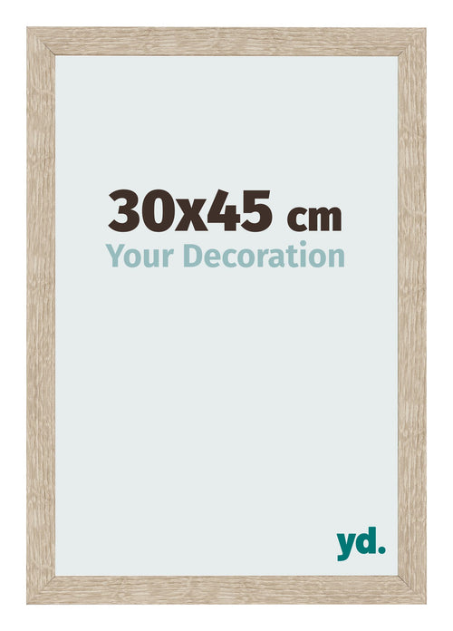 Fotolijst 30x45cm Sonoma Eiken MDF Bologna Voorzijde Maat | Yourdecoration.nl