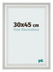 Fotolijst 30x45cm Wit Geveegd MDF Lazio Voorzijde Maat | Yourdecoration.nl