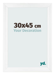 Fotolijst 30x45cm Wit Mat MDF Pisa Voorzijde Maat | Yourdecoration.nl