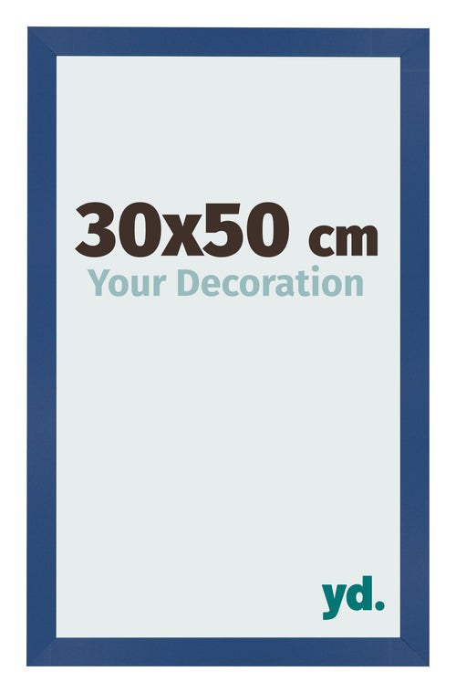 Fotolijst 30x50 cm Donkerblauw MDF Bologna Voorzijde Maat | Yourdecoration.nl