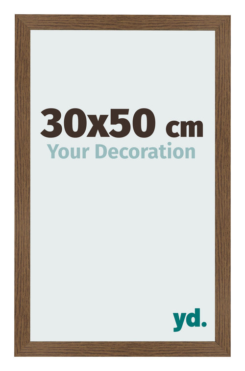 Fotolijst 30x50 cm Eiken Rustiek MDF Bologna Voorzijde Maat | Yourdecoration.nl