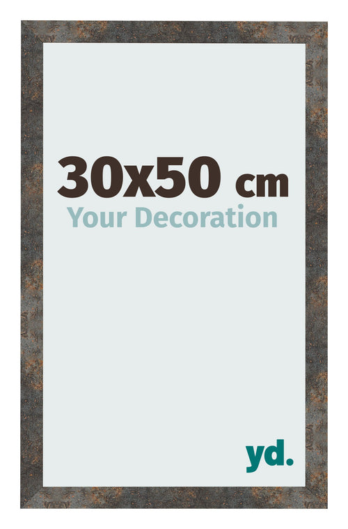 Fotolijst 30x50 cm Geoxideerd Metaal MDF Bologna Voorzijde Maat | Yourdecoration.nl