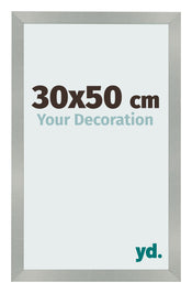 Fotolijst 30x50cm Aluminium Geborsteld MDF Bologna Voorzijde Maat | Yourdecoration.nl