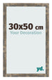 Fotolijst 30x50cm Blauw Goud Gemeleerd MDF Bologna Voorzijde Maat | Yourdecoration.nl