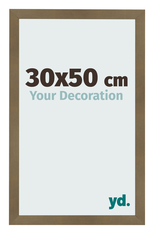 Fotolijst 30x50cm Brons Decor MDF Bologna Voorzijde Maat | Yourdecoration.nl