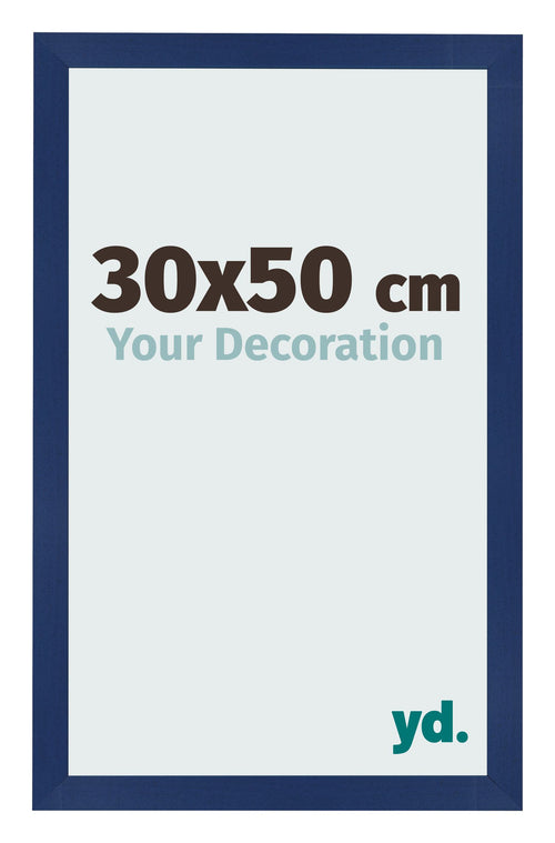 Fotolijst 30x50cm Donkerblauw Geveegd MDF Bologna Voorzijde Maat | Yourdecoration.nl