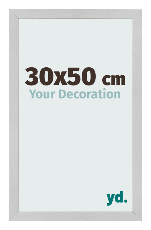Fotolijst 30x50cm Edelstaal MDF Bologna Voorzijde Maat | Yourdecoration.nl