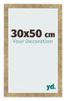 Fotolijst 30x50cm Goud Antiek MDF Bologna Voorzijde Maat | Yourdecoration.nl