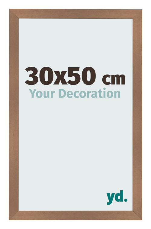 Fotolijst 30x50cm Koper Decor MDF Bologna Voorzijde Maat | Yourdecoration.nl