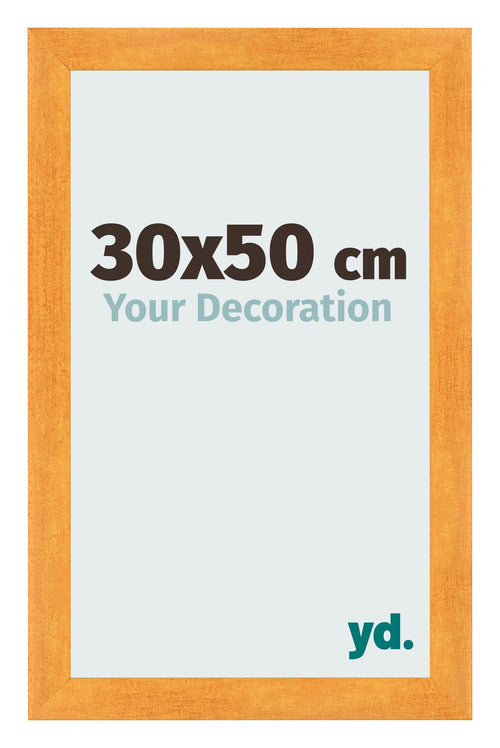 Fotolijst 30x50cm Oranje MDF Pisa Voorzijde Maat | Yourdecoration.nl