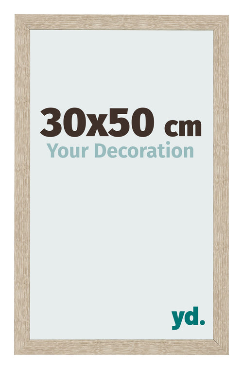Fotolijst 30x50cm Sonoma Eiken MDF Bologna Voorzijde Maat | Yourdecoration.nl