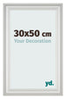 Fotolijst 30x50cm Wit Geveegd MDF Lazio Voorzijde Maat | Yourdecoration.nl