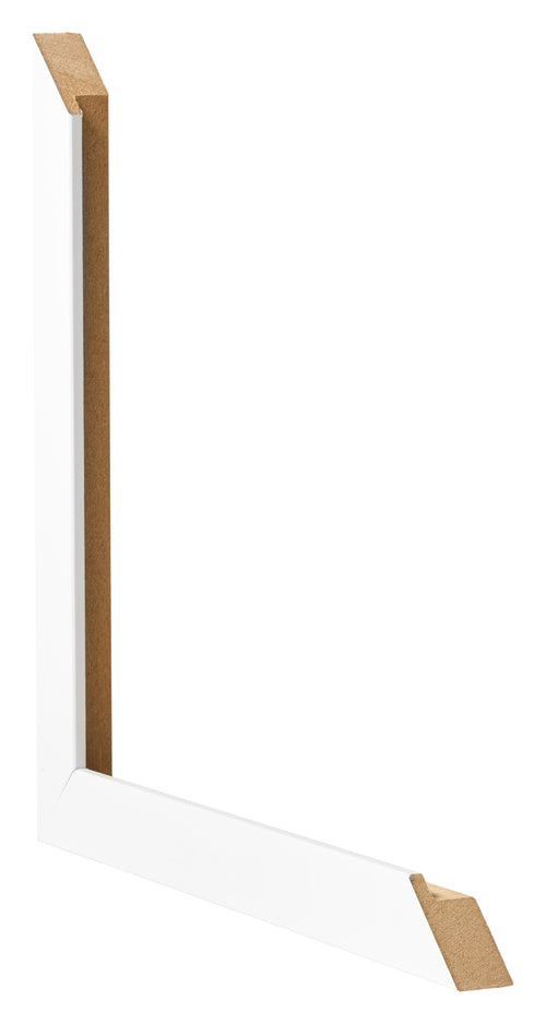 Fotolijst 30x50cm Wit Mat MDF Bologna Detail Doorsnede | Yourdecoration.nl