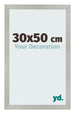 Fotolijst 30x50cm Zilver Mat MDF Bologna Voorzijde Maat | Yourdecoration.nl