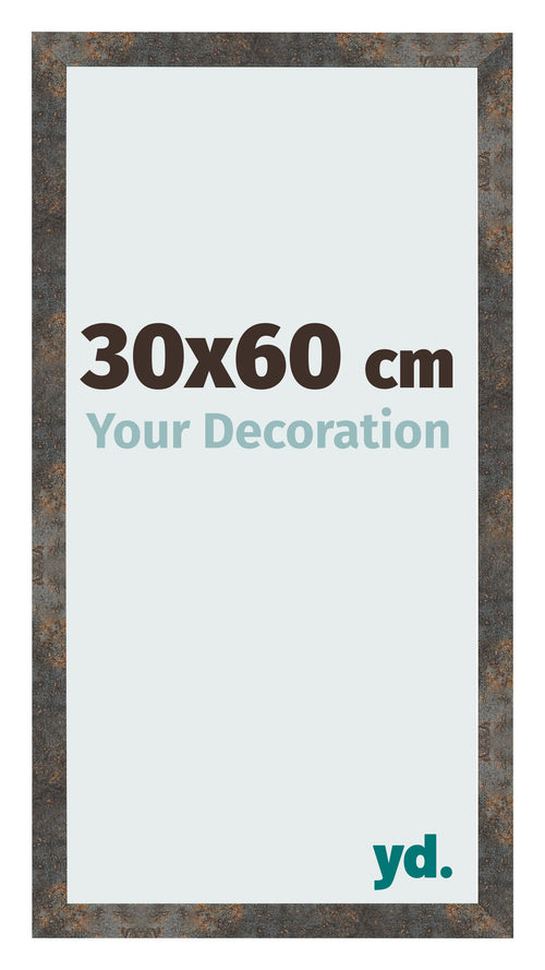 Fotolijst 30x60 cm Geoxideerd Metaal MDF Bologna Voorzijde Maat | Yourdecoration.nl