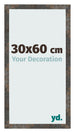 Fotolijst 30x60 cm Geoxideerd Metaal MDF Bologna Voorzijde Maat | Yourdecoration.nl