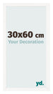Fotolijst 30x60 cm Wit Hoogglans MDF Bologna Voorzijde Maat | Yourdecoration.nl