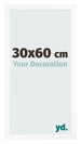 Fotolijst 30x60 cm Wit Mat MDF Bologna Voorzijde Maat | Yourdecoration.nl