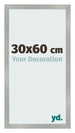 Fotolijst 30x60cm Aluminium Geborsteld MDF Bologna Voorzijde Maat | Yourdecoration.nl