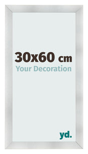 Fotolijst 30x60cm Aluminium Geborsteld MDF Pisa Voorzijde Maat | Yourdecoration.nl