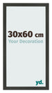 Fotolijst 30x60cm Antraciet MDF Bologna Voorzijde Maat | Yourdecoration.nl