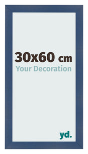 Fotolijst 30x60cm Donkerblauw Geveegd MDF Pisa Voorzijde Maat | Yourdecoration.nl
