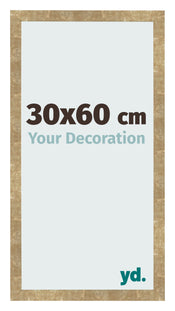 Fotolijst 30x60cm Goud Antiek MDF Bologna Voorzijde Maat | Yourdecoration.nl