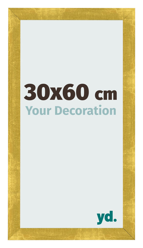 Fotolijst 30x60cm Goud Vintage MDF Pisa Voorzijde Maat | Yourdecoration.nl