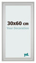 Fotolijst 30x60cm Zilver Mat MDF Lazio Voorzijde Maat | Yourdecoration.nl