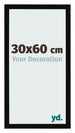 Fotolijst 30x60cm Zwart Hoogglans MDF Bologna Voorzijde Maat | Yourdecoration.nl